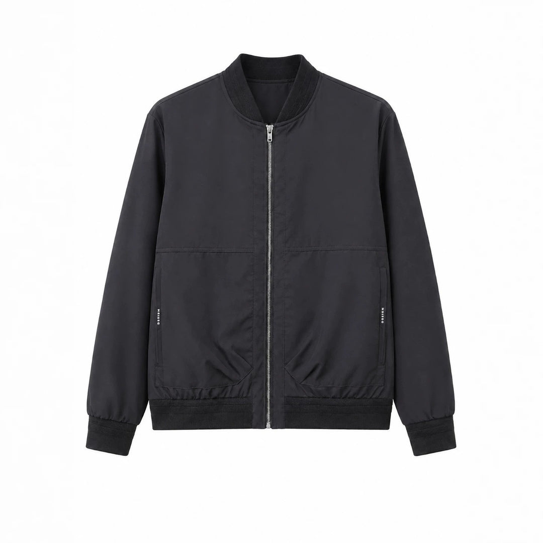 Herren Urbaner leichter Bomber mit durchgehendem Reißverschluss und Rippbündchen Shop Nory