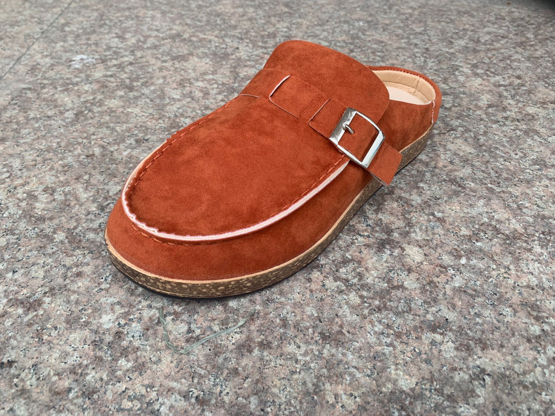 Damen Mokassin-Mule mit verstellbarer Schnalle und Kork-Plateau Shop Nory