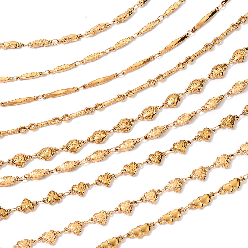 Damen elegante Kette mit filigranem Muster Shop Nory