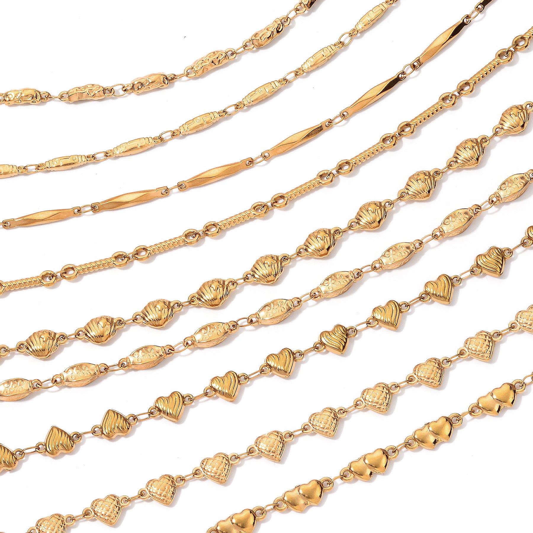 Damen elegante Kette mit filigranem Muster Shop Nory