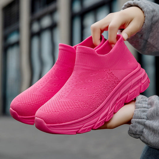 Damen Hochleistungs-Sneaker mit flexiblem Strick-Obermaterial und dämpfender Sohle