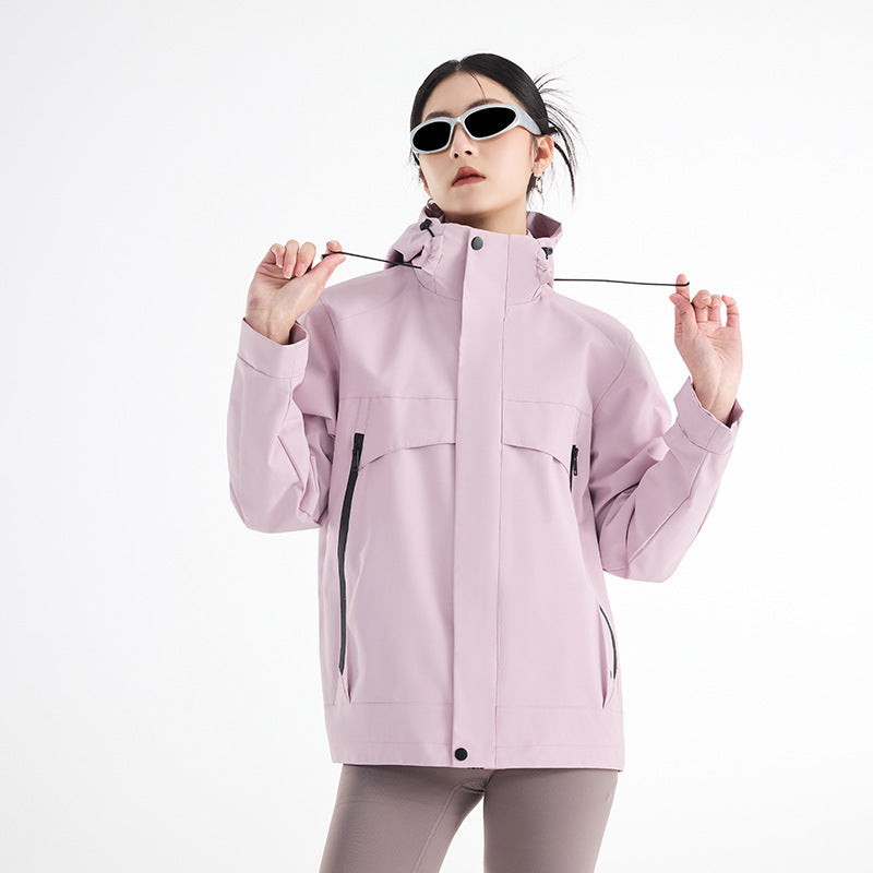 Damen technische wasserdichte Oversize-Parka mit Kapuze und verdeckten Reißverschlusstaschen Shop Nory