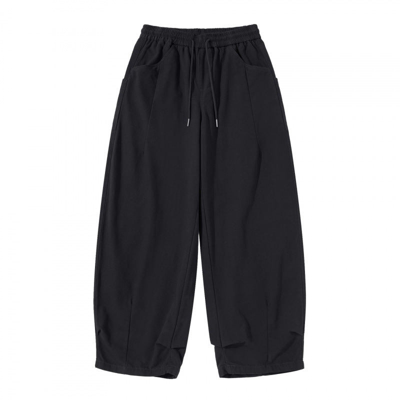 Damen Weite Cropped-Hose mit Tunnelzugbund, Ballon-Silhouette und aufgesetzten Taschen Shop Nory
