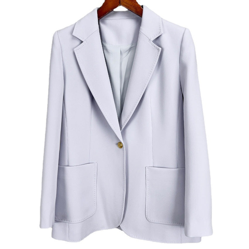 Damen Taillierter Ein-Knopf-Blazer mit aufgesetzten Taschen und schmalem Revers Shop Nory