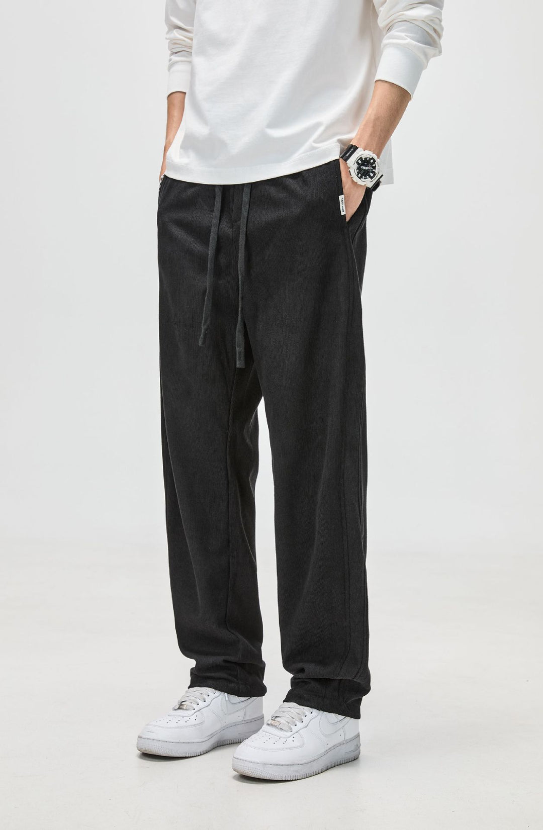 Herren Cordhose mit Kordelzug und geradem Bein Shop Nory
