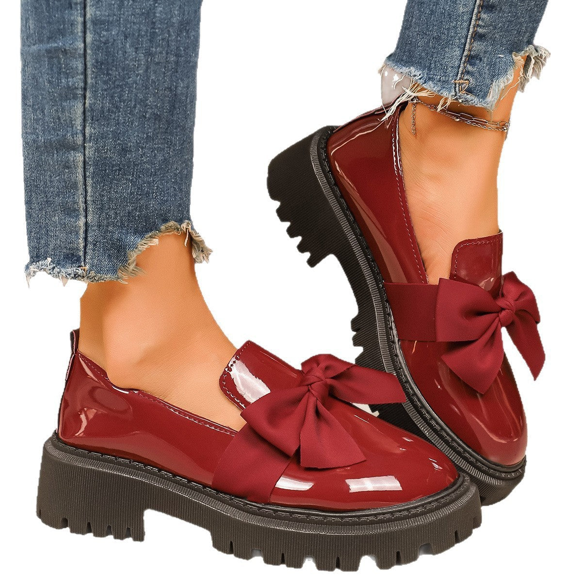 Damen Bequeme Slipper mit Bogen-Applikation