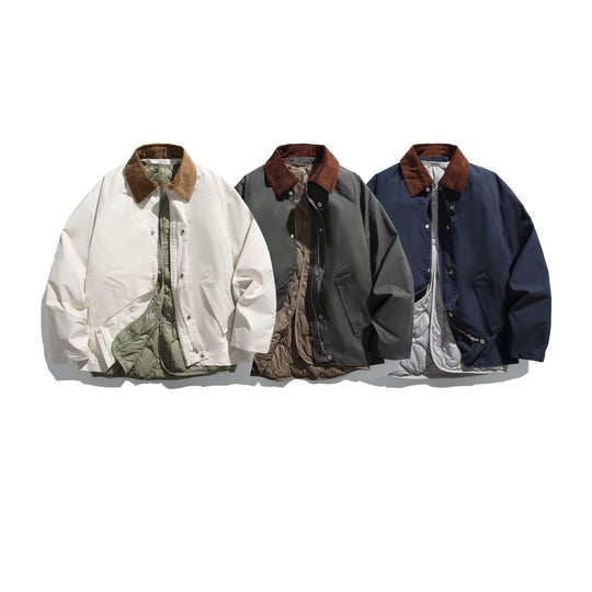 Herren Winddichter Blouson mit Cordkragen und herausnehmbarer Stepp-Innenseite Shop Nory
