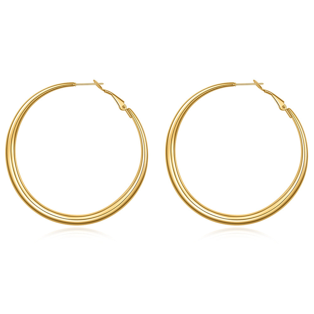 Damen Creolen mit doppelter Gliederstruktur Shop Nory