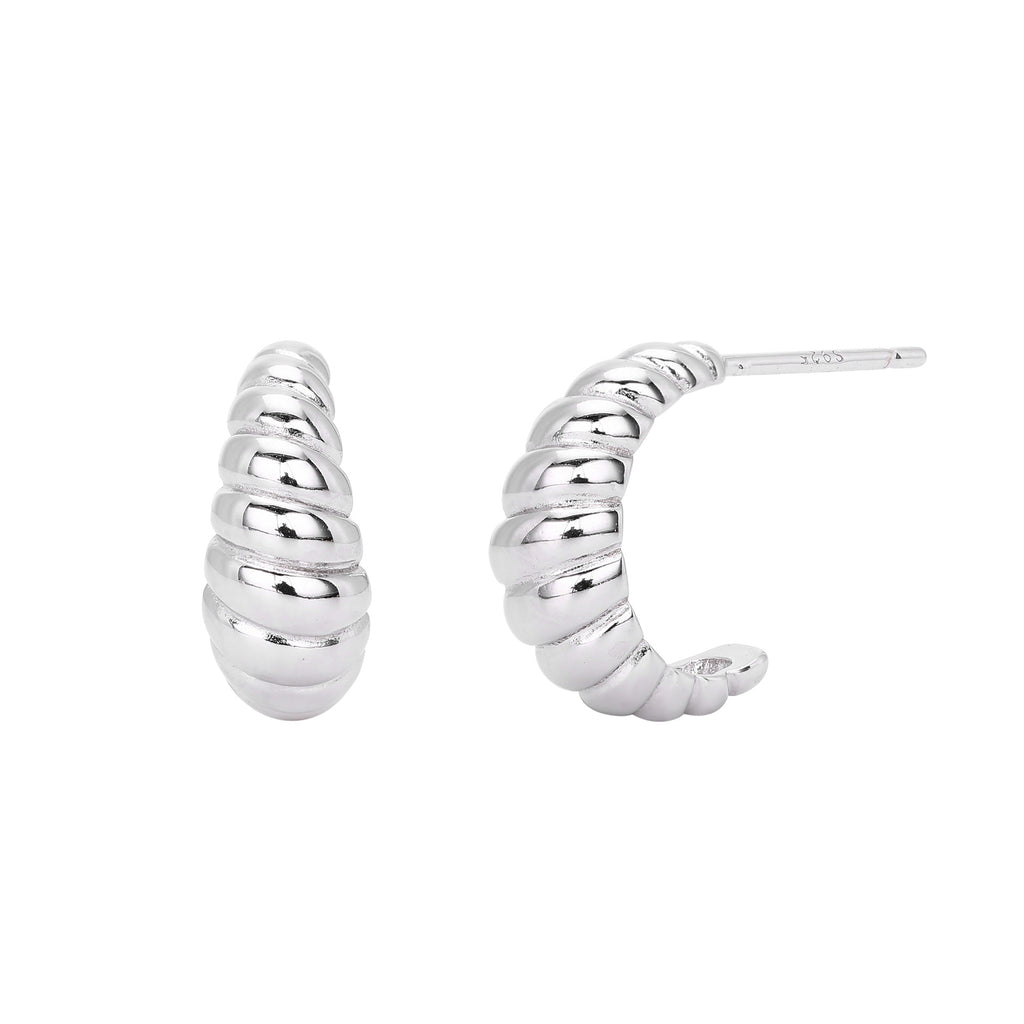 Damen Ohrhänger im modernen Muschel-Design aus hochwertigem 925 Sterling Silber Shop Nory