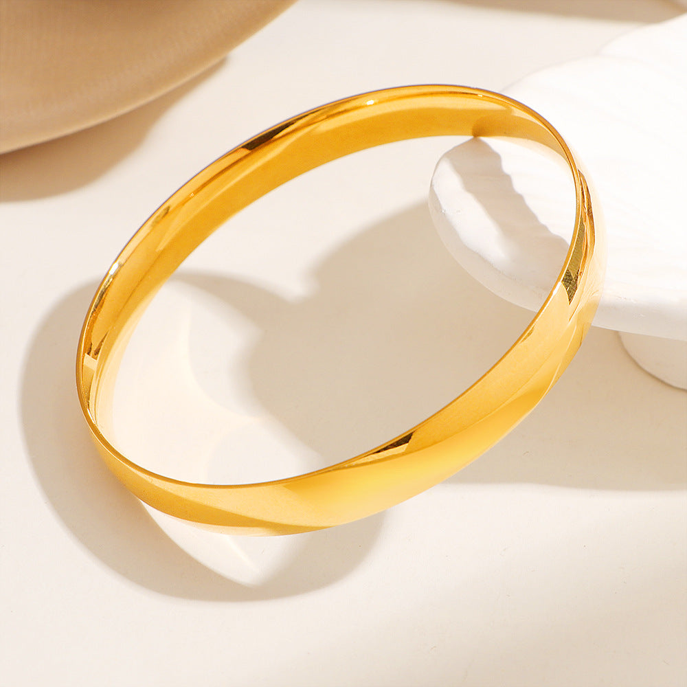 Damen Schlichte Minimalistische Gold Armreif Shop Nory