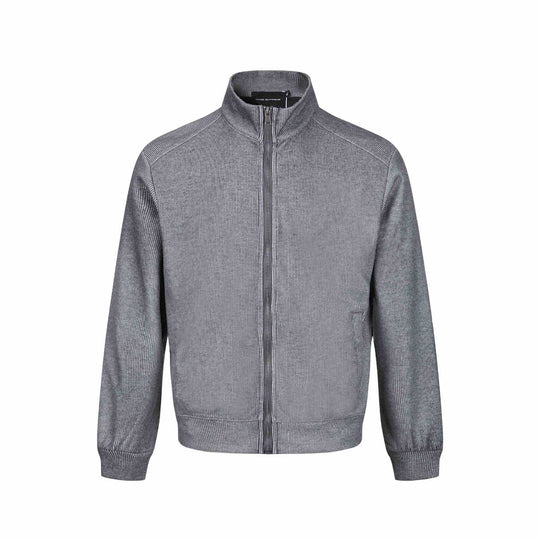 Herren Leichte Sweatjacke aus Baumwoll‑Mix mit Stehkragen, durchgehendem Reißverschluss und Eingrifftaschen Shop Nory