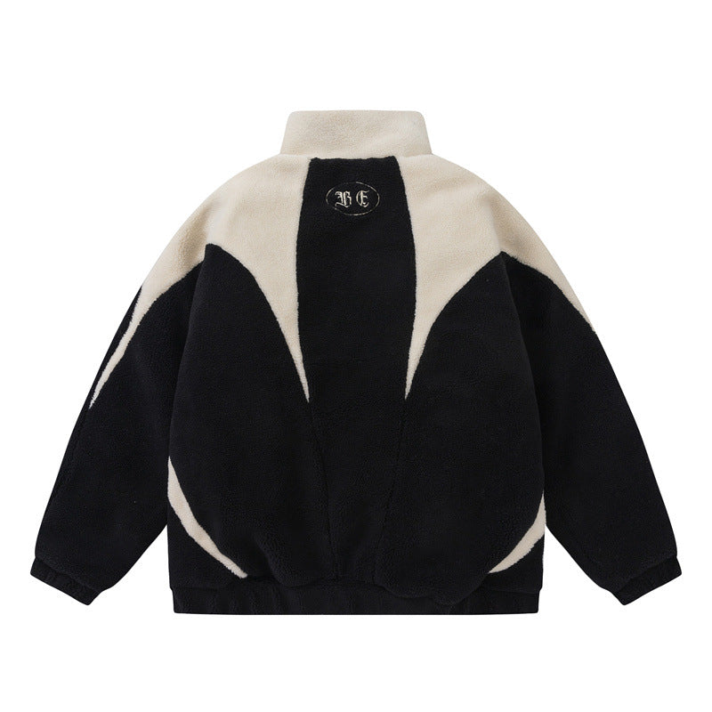 Unisex Oversize Teddy-Fleecejacke mit hohem Stehkragen Shop Nory