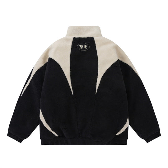Unisex Oversize Teddy-Fleecejacke mit hohem Stehkragen Shop Nory