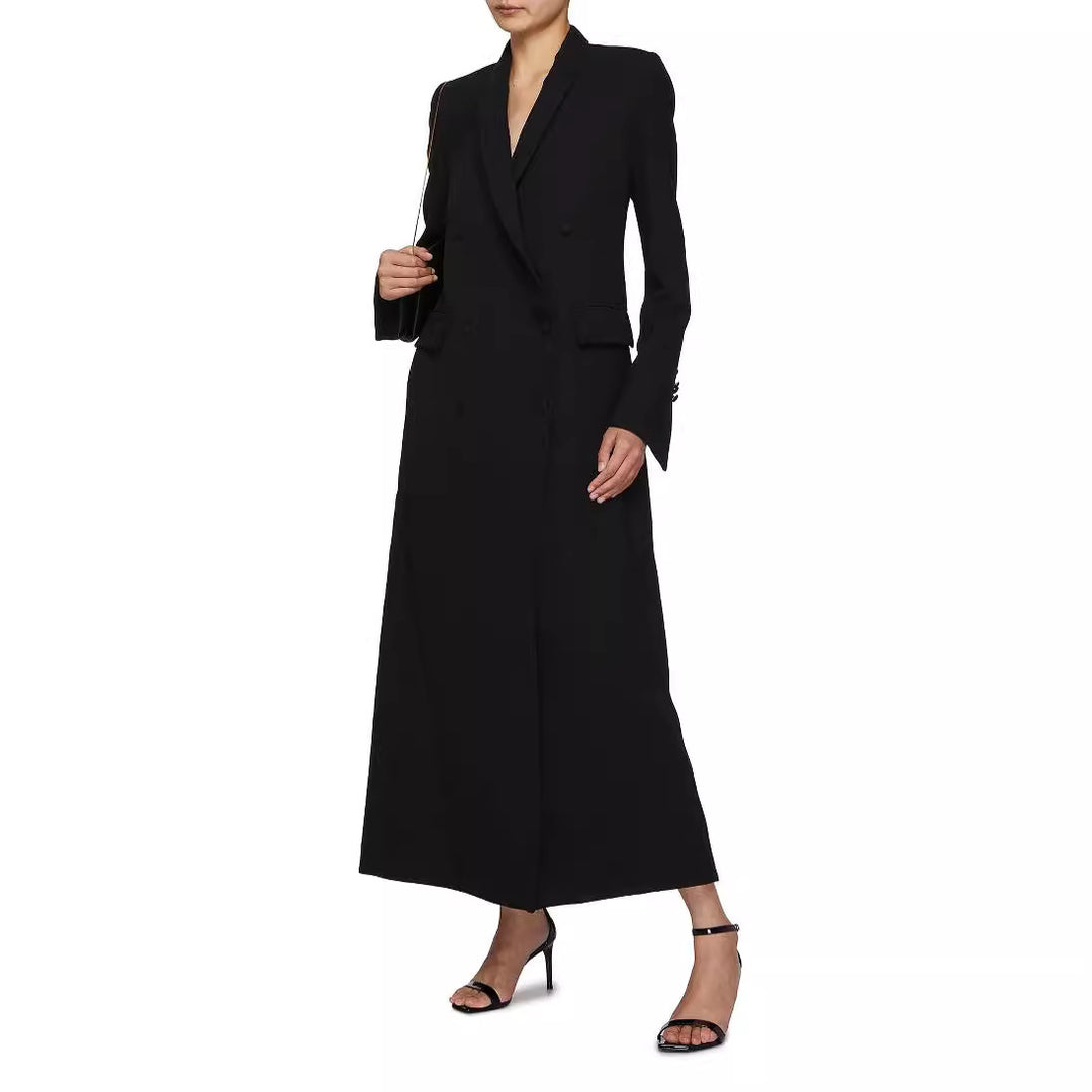 Damen Doppeltreihiger Maxi-Blazer-Mantel mit schlanker Silhouette Shop Nory