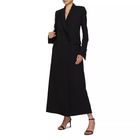 Damen Doppeltreihiger Maxi-Blazer-Mantel mit schlanker Silhouette Shop Nory