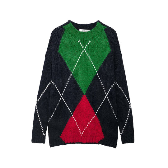 Damen Grobstrick-Pullover mit Argyle‑Muster und Oversize‑Schnitt Shop Nory