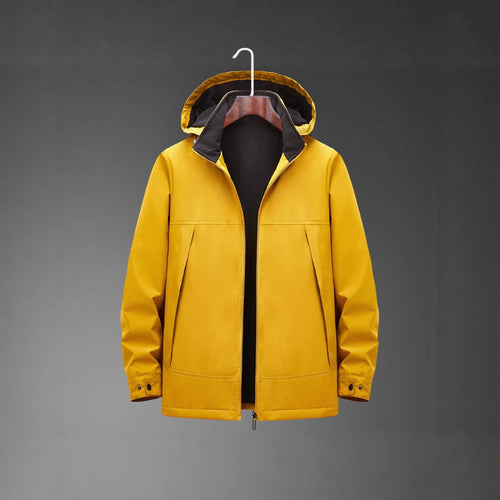 Herren Wasserabweisende Multitaschen-Jacke mit Kapuze und Fleece-Innenfutter Shop Nory