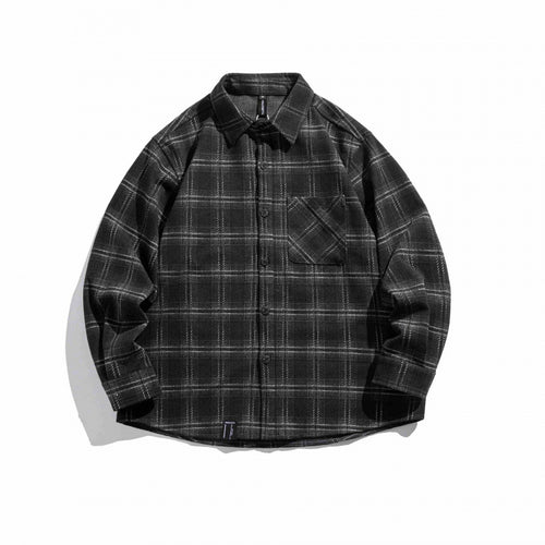 Herren Relaxed-Fit Holzfällerhemd aus weichem Flanell mit Brusttasche und gerundetem Saum Shop Nory