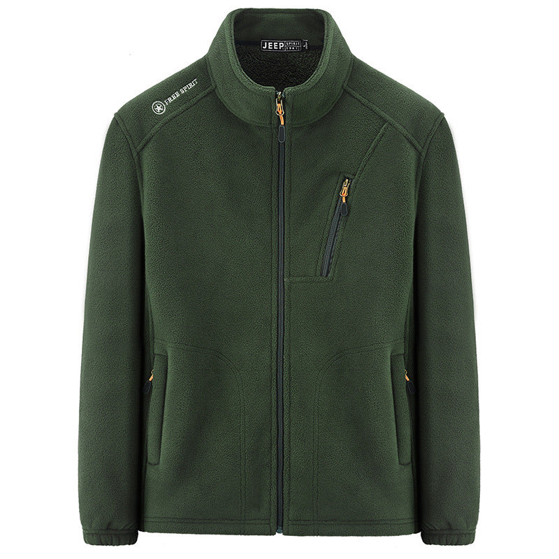 Herren Thermo‑Fleecejacke mit Sherpa‑Innenfutter, Stehkragen und Reißverschlusstaschen Shop Nory