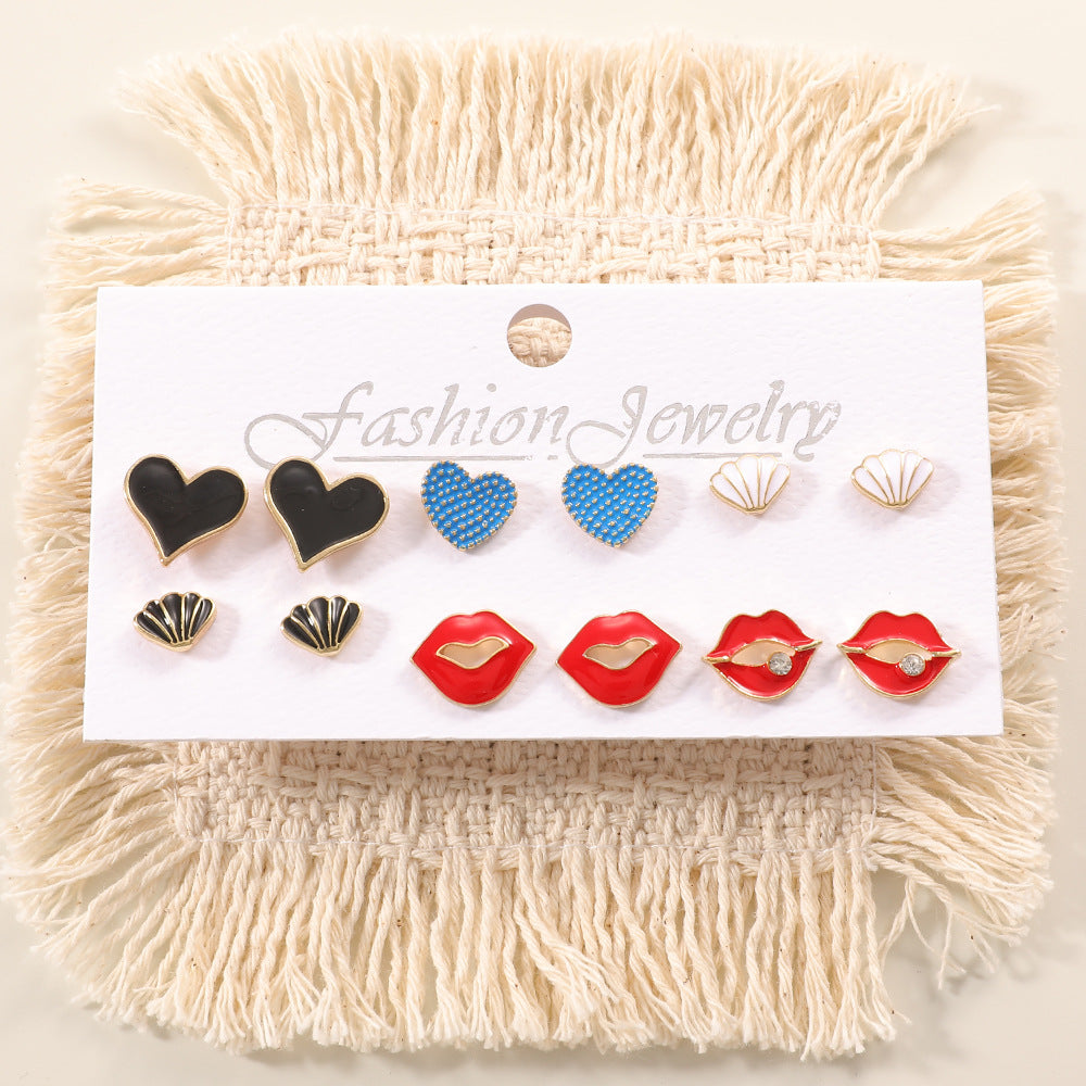 Damen Ohrstecker-Set mit verspieltem Tier- und Pilzdesign Shop Nory