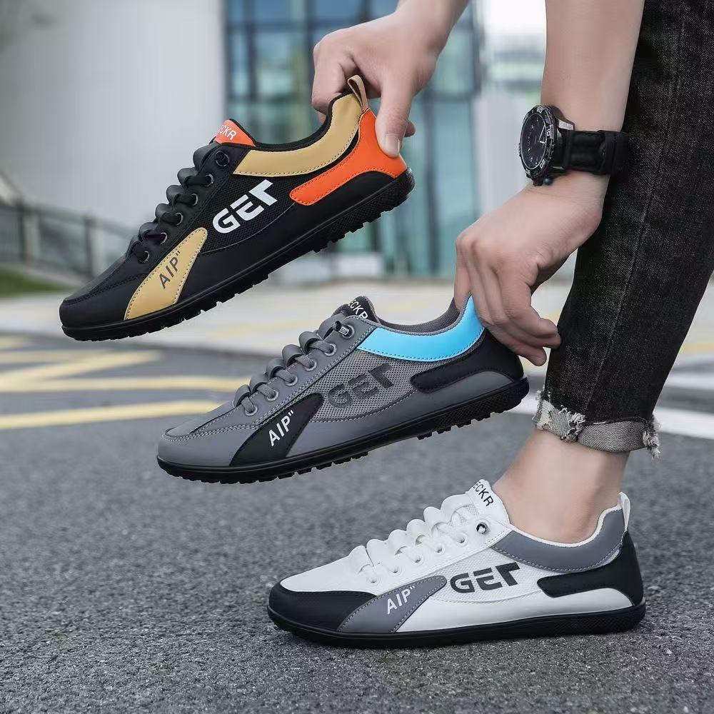 Herren Leichter Mesh- und Kunstleder-City-Sneaker mit gepolstertem Fersensteg und rutschfester Gummilaufsohle Shop Nory