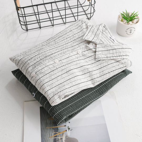 Herren Leichtes Langarm-Hemd mit feiner Nadelstreifenstruktur und Relaxed-Fit Shop Nory