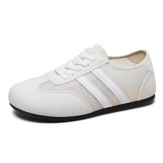 Damen nan retro-sportlicher Low-Top Sneaker mit atmungsaktivem Mesh, Veloursüberzügen und rutschfester Gummilaufsohle Shop Nory