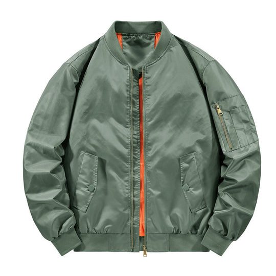 Herren leichter Nylon-Bomber mit kontrastfutter, Ärmeltasche und gerippten Bündchen Shop Nory