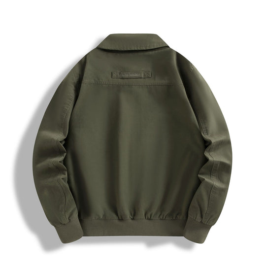 Herren Klassische Field-Bomberjacke mit Zwei-Wege-Reißverschluss und Klappentaschen Shop Nory