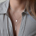 Damen mehrlagige Halskette mit minimalistischen Anhängern und eleganten Details Shop Nory