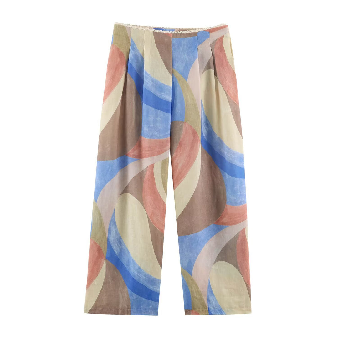 Damen Palazzo‑Hose mit weitem Bein und elastischem Bund Shop Nory