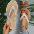 Damen Glamouröse Flip-Flops mit funkelnden Strass-Details