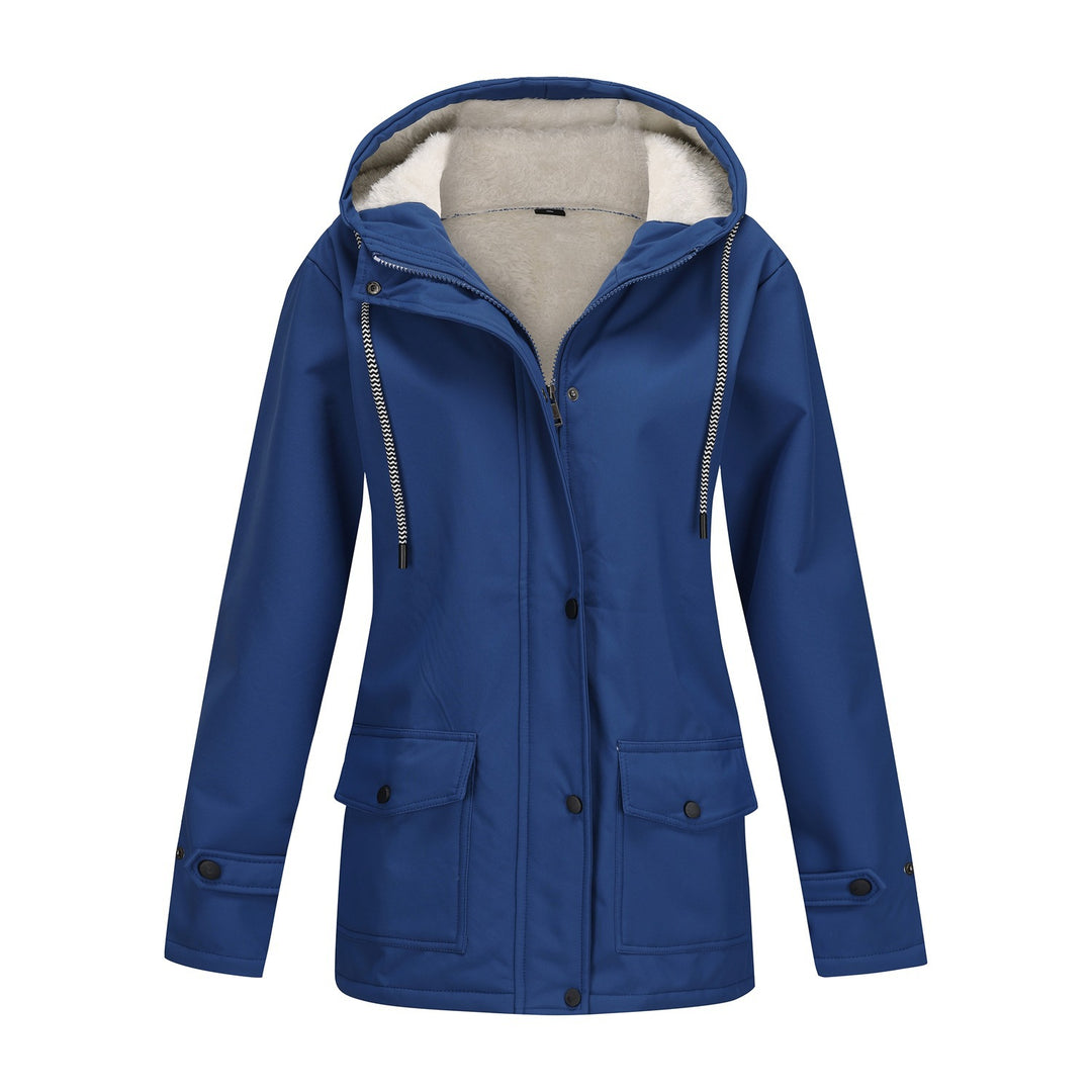 Damen Modische Outdoor-Jacke mit Fleece-Futter