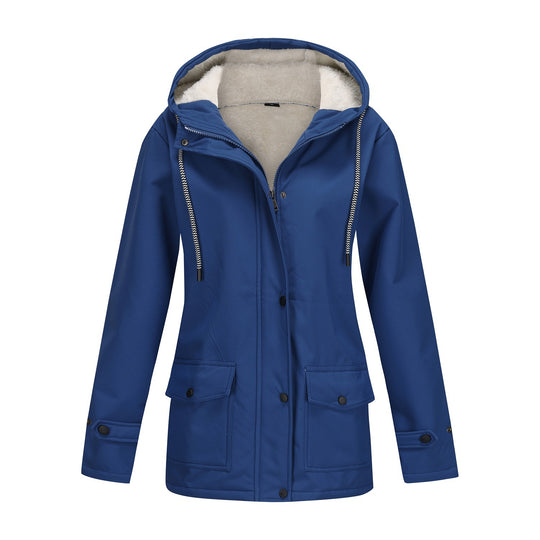 Damen Modische Outdoor-Jacke mit Fleece-Futter