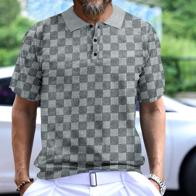 Herren Polo-Shirt mit strukturiertem Design und komfortablem Stehkragen