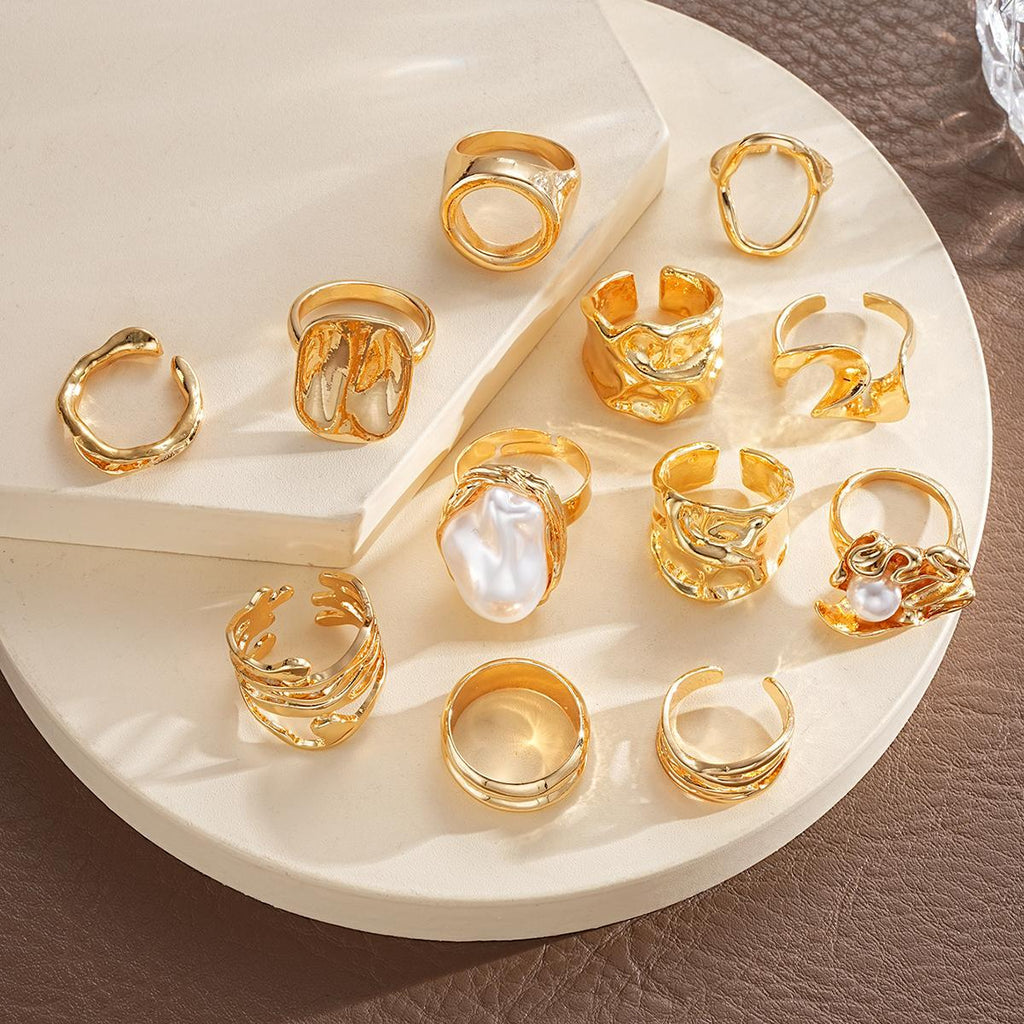 Damen Ring-Set aus einzigartigen, modern gestalteten Designs Shop Nory