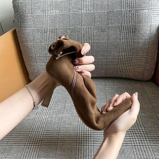 Damen Sock-Stiefeletten aus Stretch mit spitzer Zehenpartie und sculpted Stiletto-Absatz Shop Nory