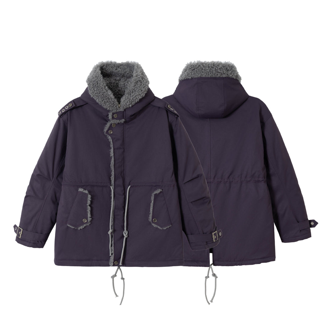 Damen Kurzparka mit Teddyfutter, Tunnelzug und Schnallenärmeln Shop Nory