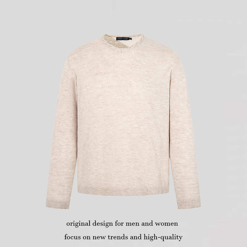 Herren Feinstrickpullover mit Rundhalsausschnitt, lockerer Passform und geripptem Saum Shop Nory