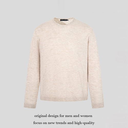 Herren Feinstrickpullover mit Rundhalsausschnitt, lockerer Passform und geripptem Saum Shop Nory