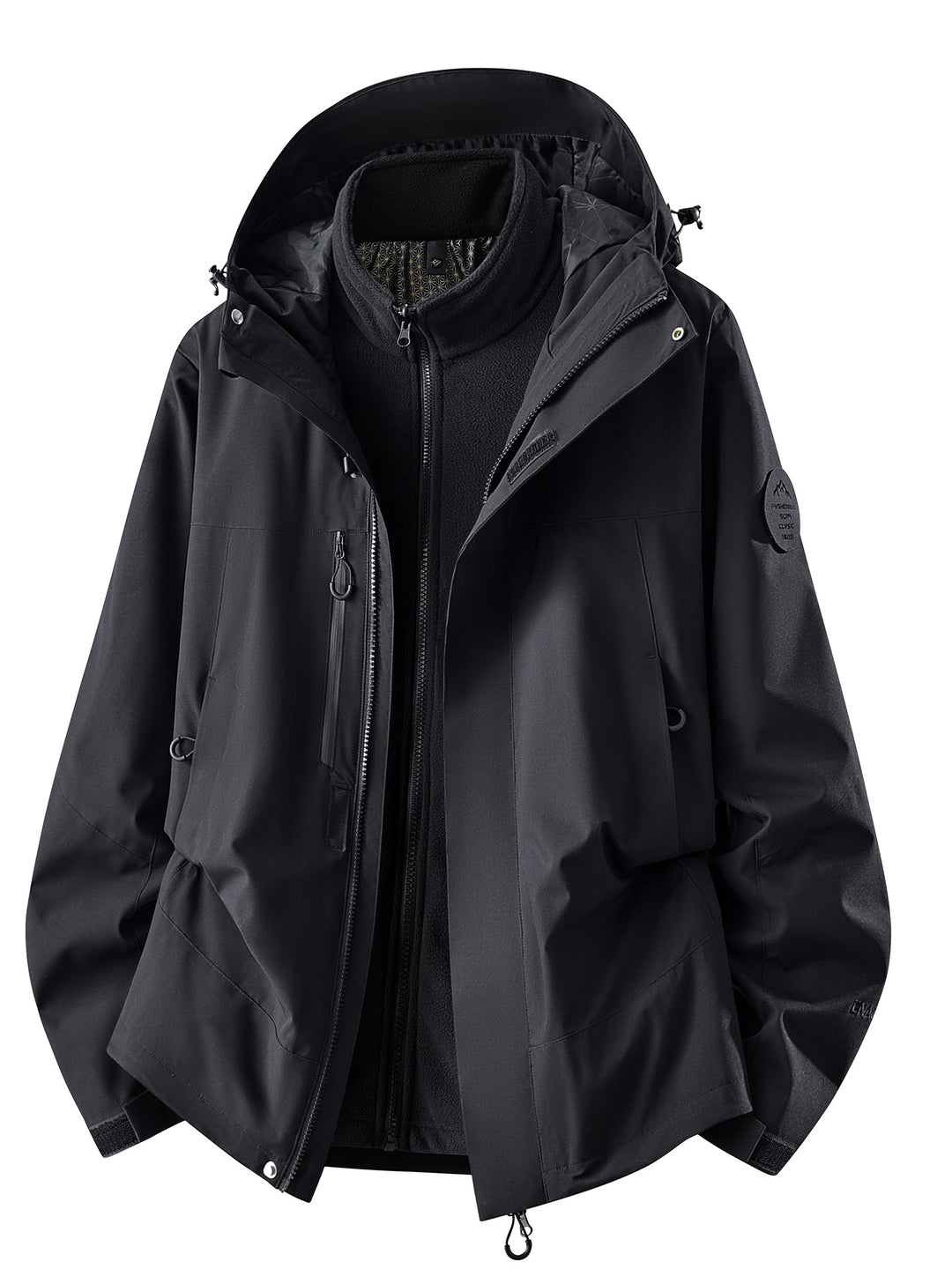 Herren wasserdichte Outdoorjacke mit abnehmbarer Fleece-Innenjacke Shop Nory
