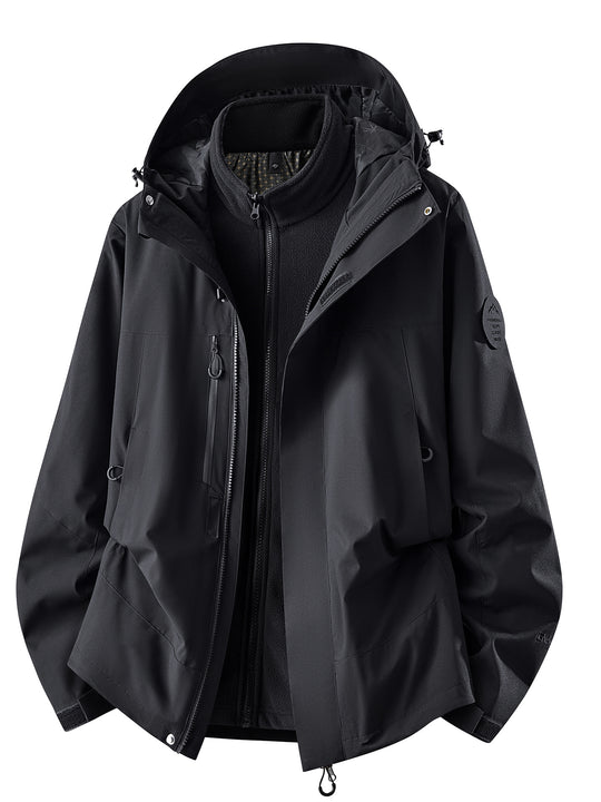 Herren wasserdichte Outdoorjacke mit abnehmbarer Fleece-Innenjacke Shop Nory