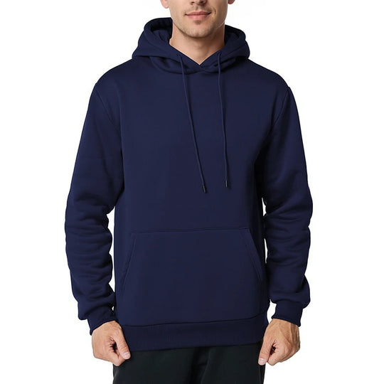Herren nan minimalistischer Kapuzenpullover mit weichem Fleece-Innenfutter und Kängurutasche Shop Nory
