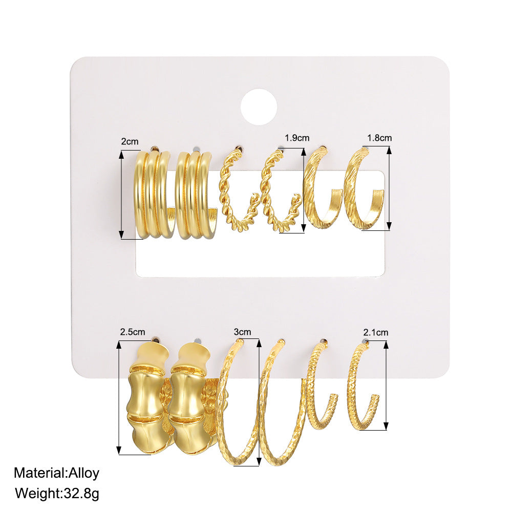 Damen Ohrringe Set mit vielseitigen goldenen Designs Shop Nory