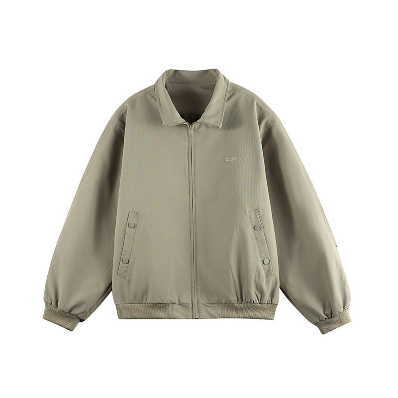 Unisex Oversize-Utility-Bomberjacke mit verdecktem Reißverschluss und elastischen Bündchen Shop Nory