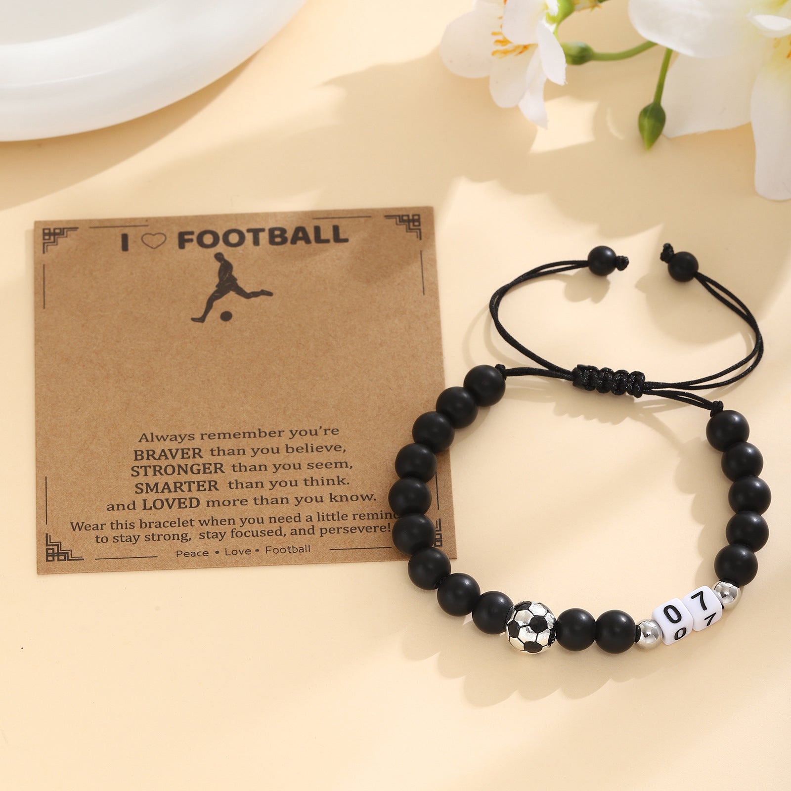 Damen Motivationsarmband mit Fußballdesign Shop Nory