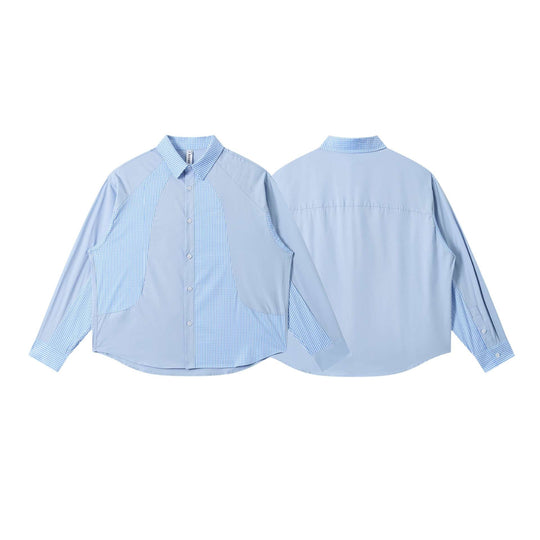 Damen Oversize-Hemd mit Karopanelen und Raglanärmeln Shop Nory