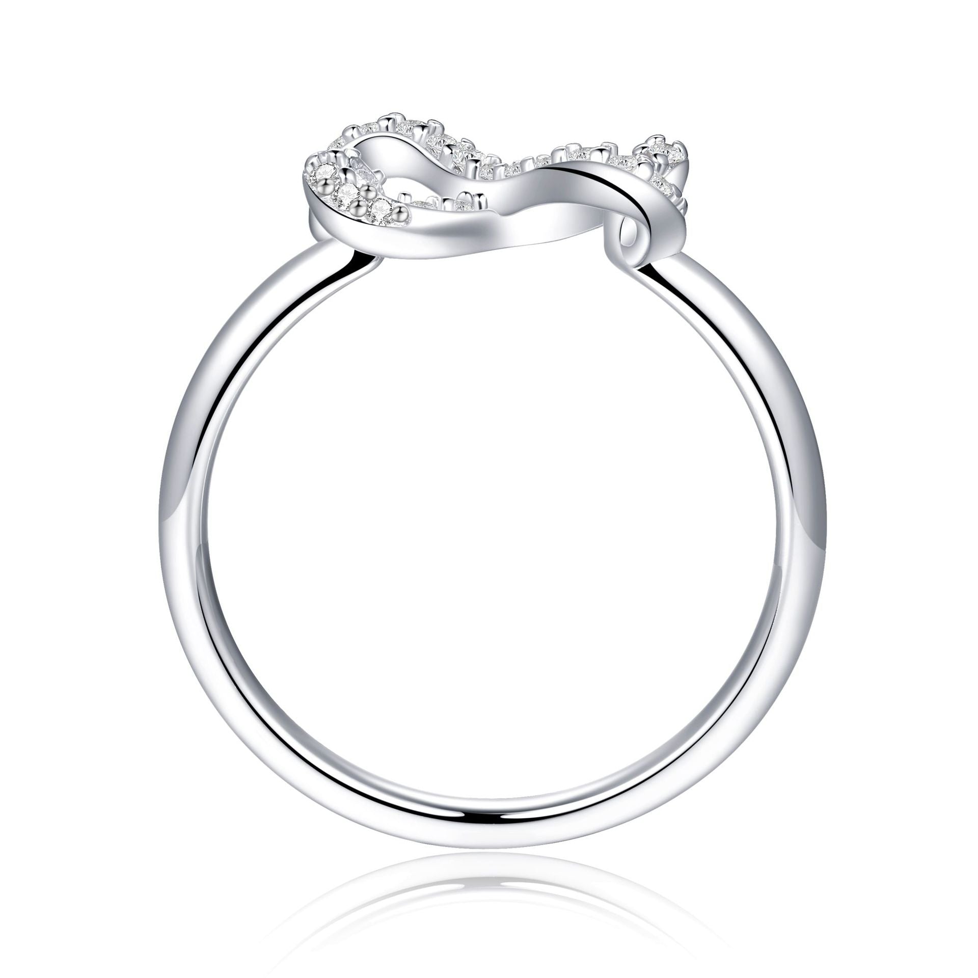 Damen Infinity-Ring mit filigranem Design und funkelndem Zirkonia-Besatz Shop Nory