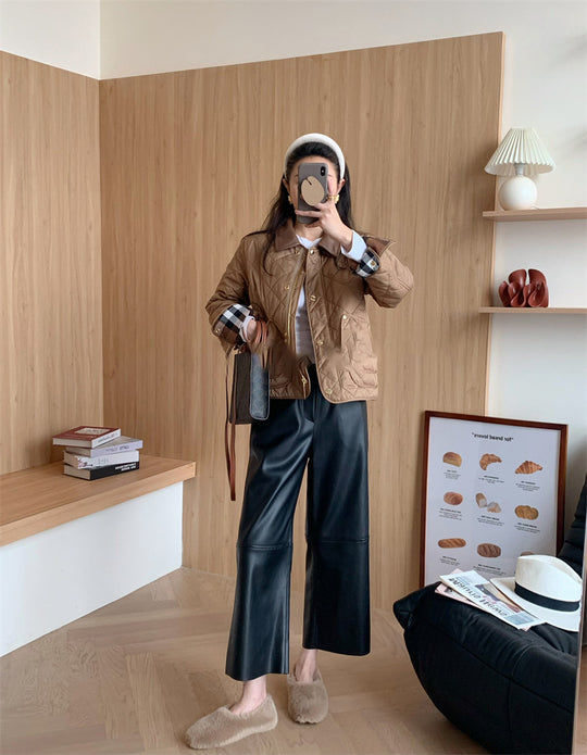 Damen Modische Steppjacke mit Taschen Shop Nory