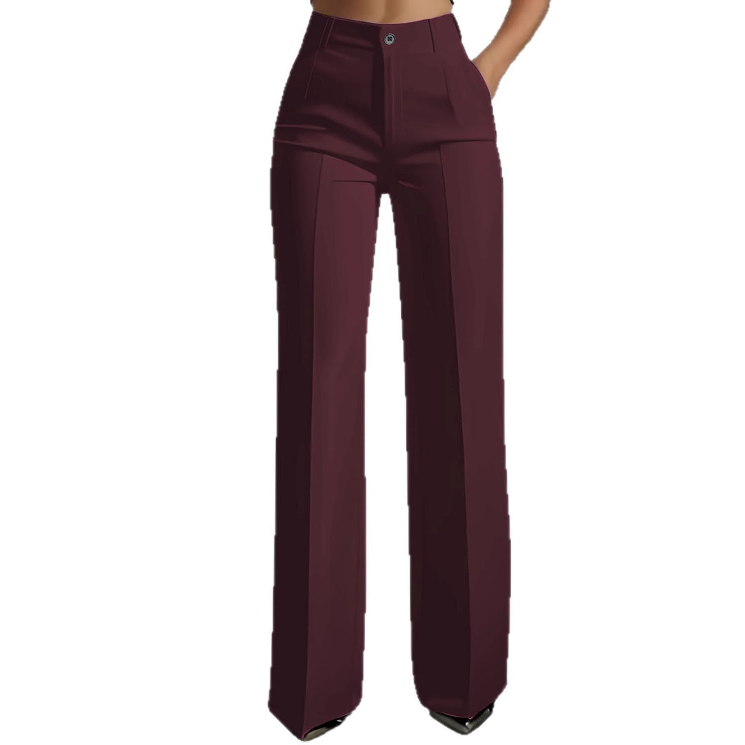 Damen Hochtaillierte Bundfalten‑Hose mit weitem Bein und Bügelfalte Shop Nory
